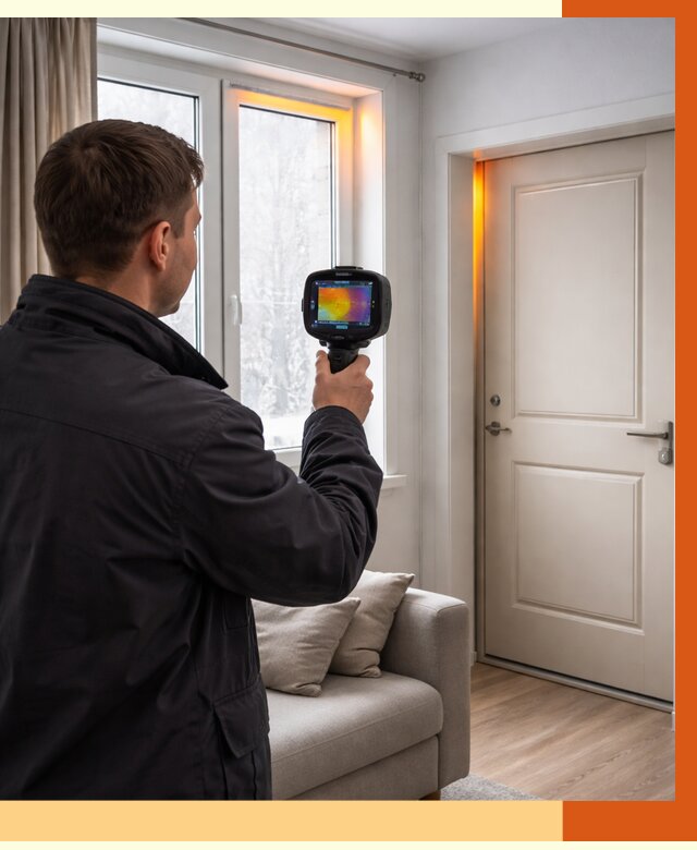 Тепловизионное обследование окон и дверей в лесном от 4678 руб. | ТепломастерЛсн