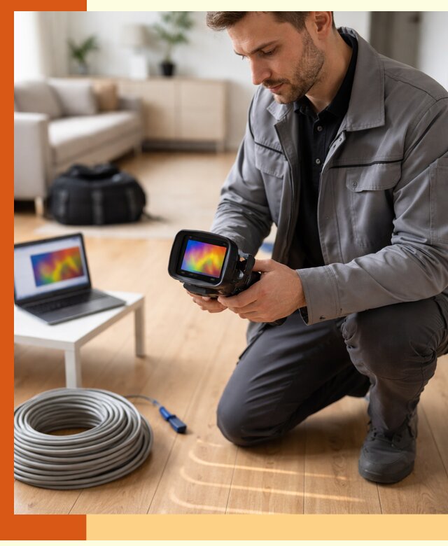 Тепловизионное обследование тёплого пола в лесном для точной диагностики