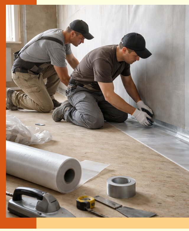 Монтаж пароизоляции для дома и помещений в лесном