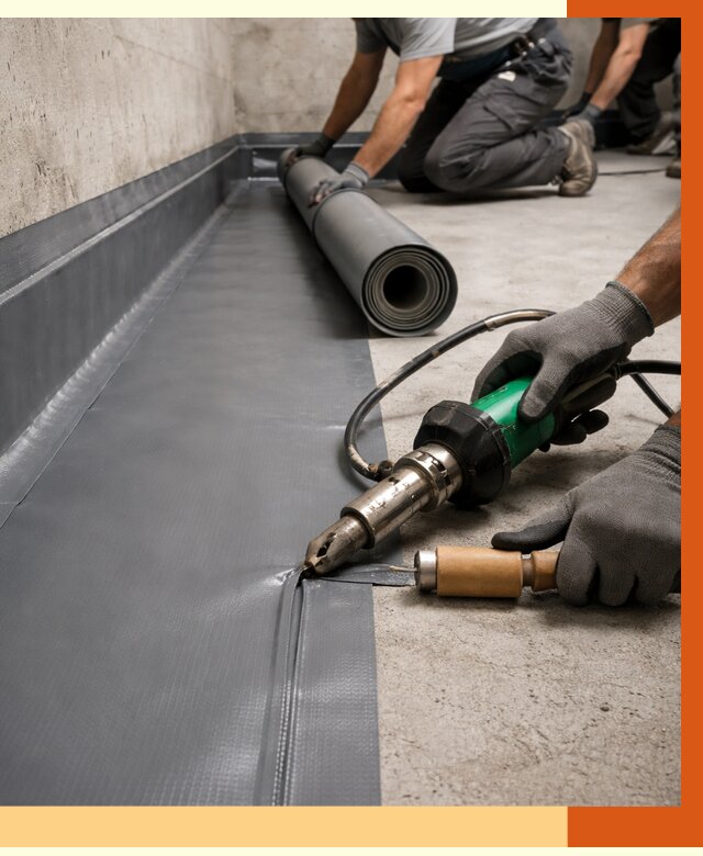 Монтаж гидроизоляционной мембраны в лесном от 1034 руб/м2 | ТепломастерЛсн