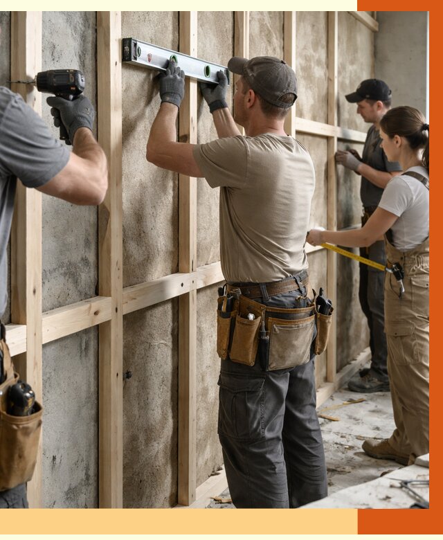 Монтаж обрешетки под утепление в лесном от 1195 руб/м² | Заказать у ТепломастерЛсн