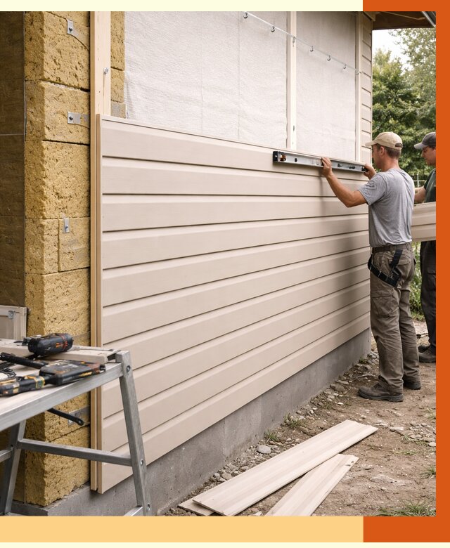 Монтаж сайдинга после утепления в лесном от 1923 руб. — обшивка и облицовка | ТепломастерЛсн